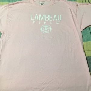 Pink Green Bay Packers Lambeau Field Tshirt